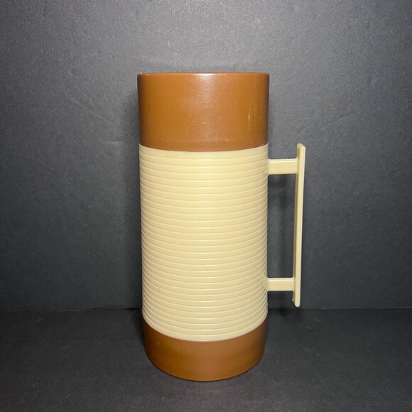 Vintage Aladdin Grants Thermos #69575 Wide Mouth Tan Brown 10oz Complete Bottle - Picture 1 of 8